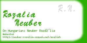 rozalia neuber business card